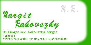 margit rakovszky business card